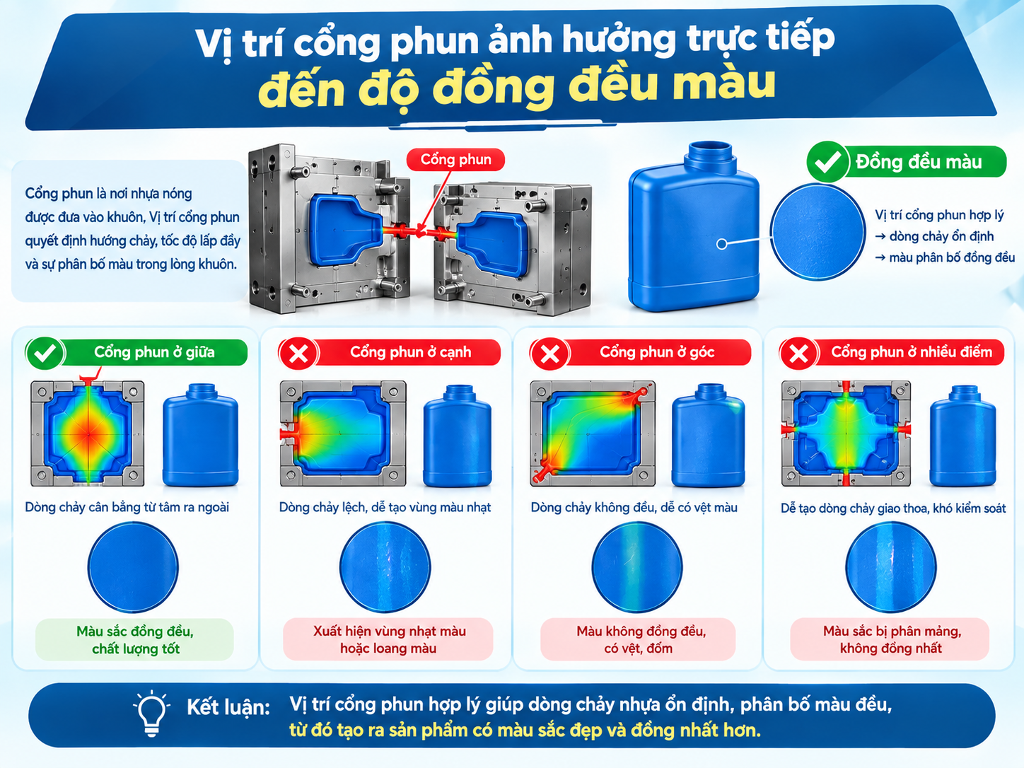 Kết cấu khuôn ép phun